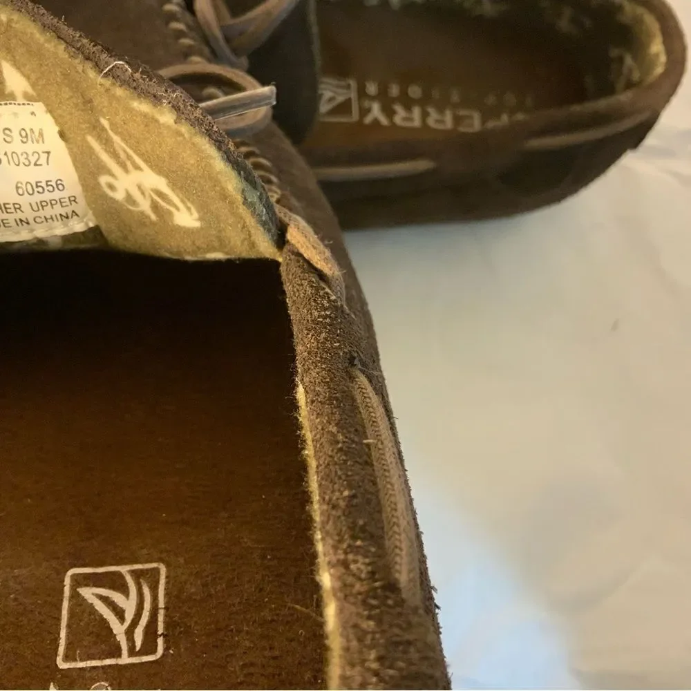 Sperry Top-Sider STS 10327 Men's R and R Moc Suede Boat Shoe brown size 9